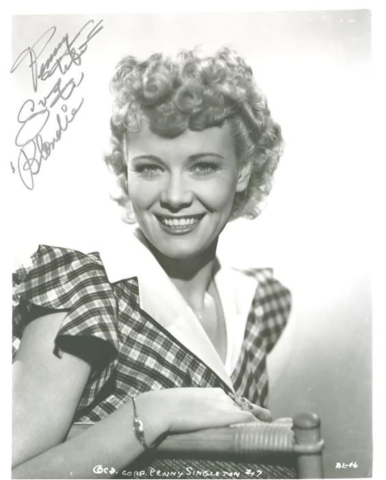 Penny Singleton autograph