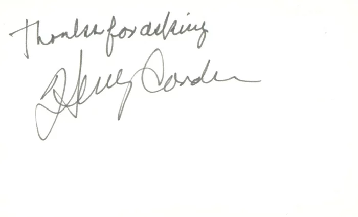 Henry Cordon autograph