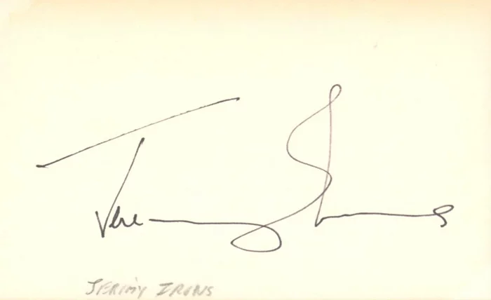 Jeremy Irons autograph