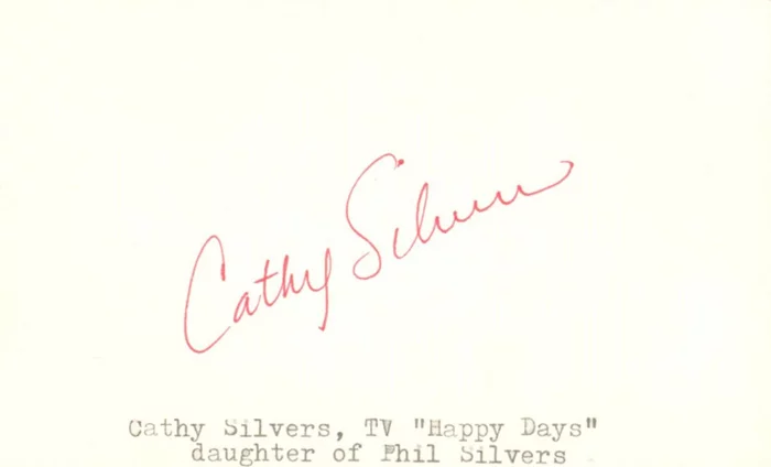 Cathy Silvers autograph