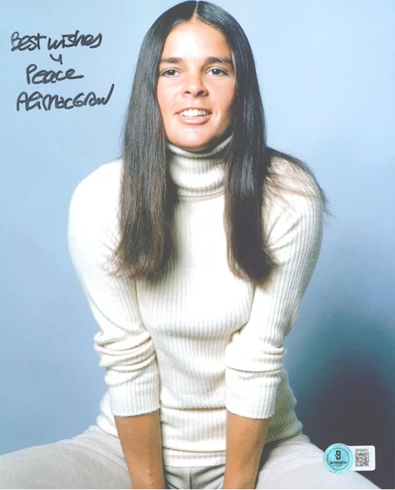 Ali MacGraw autograph
