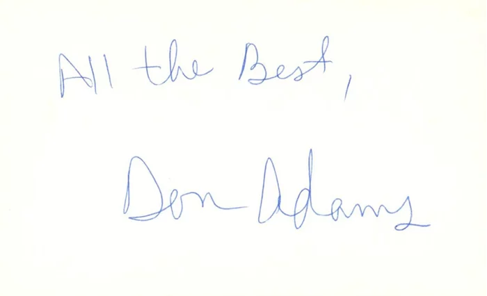 Don Adams autograph