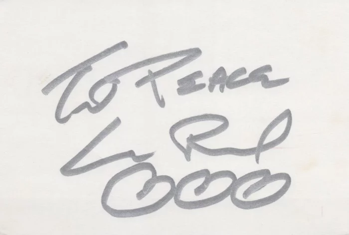 Lou Reed autograph