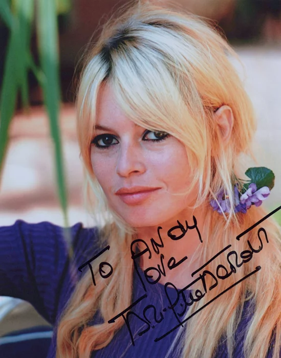 Brigitte Bardot autograph