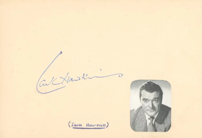 Jack Hawkins autograph