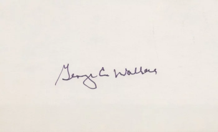 George Wallace autograph