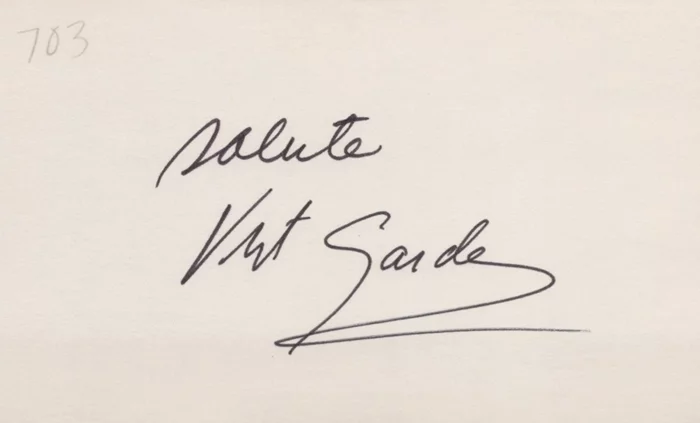 Vincent Gardenia autograph
