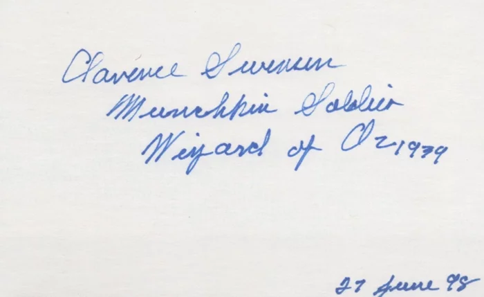 August Clarence Swenson autograph