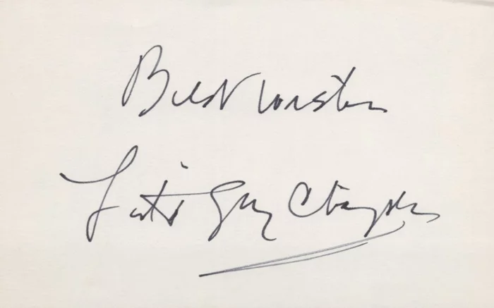 Lita Grey Chaplin autograph