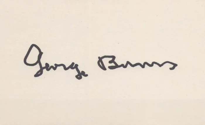 George Burns autograph