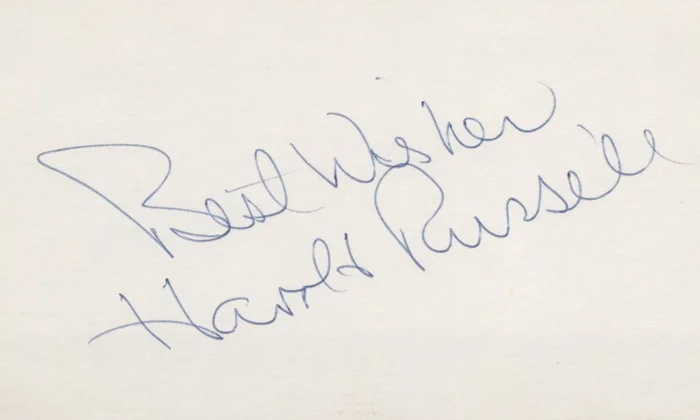 Harold Russell autograph