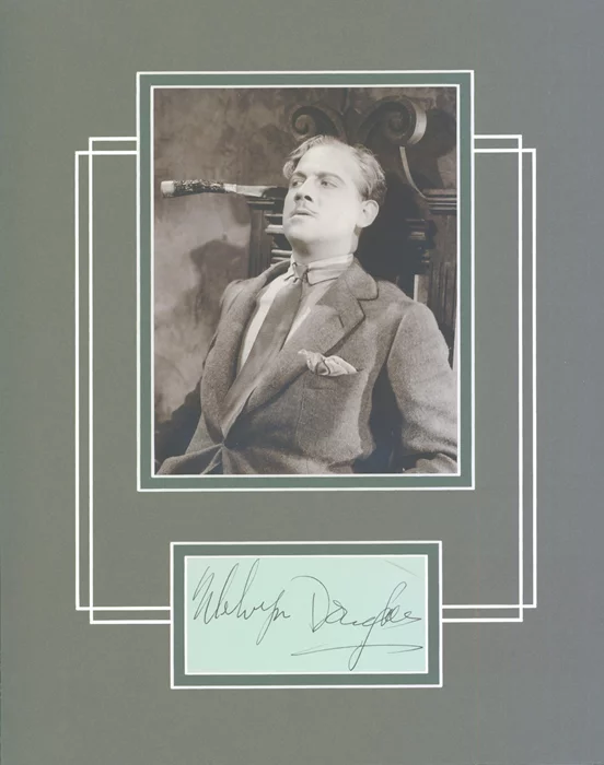 Melvyn Douglas autograph
