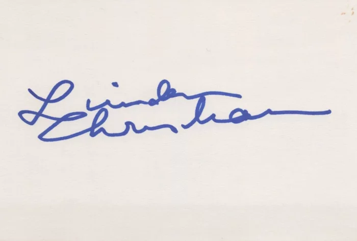 Linda Christian autograph