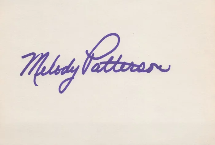 Melody Patterson autograph