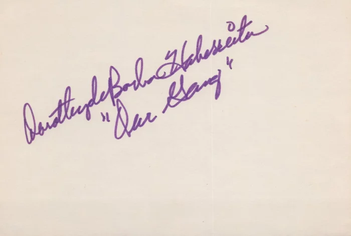 Dorothy 'Echo' DeBorba autograph