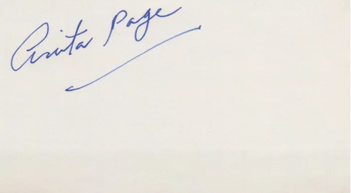 Anita Page autograph