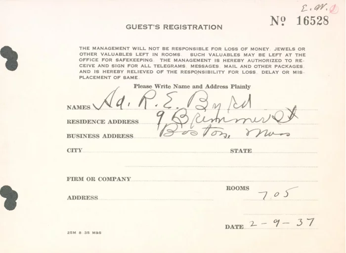 Richard E. Byrd autograph
