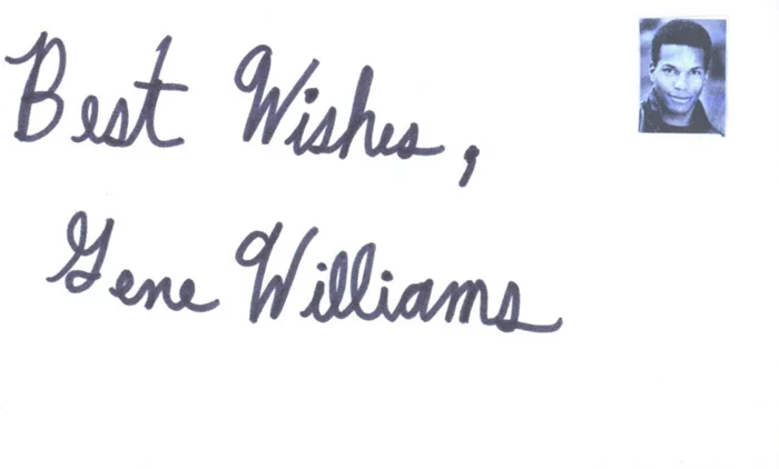 Eugene Williams autograph