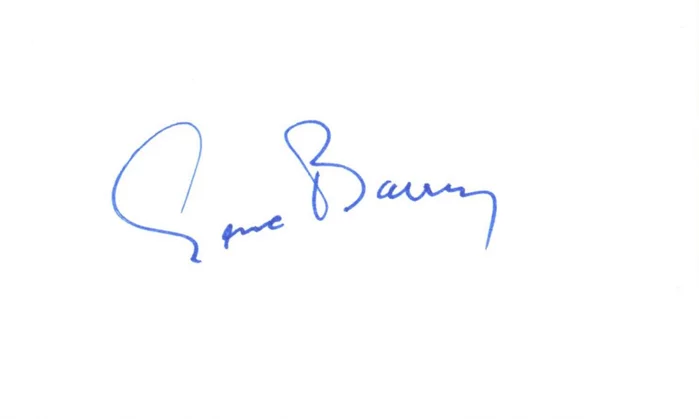 Gene Barry autograph