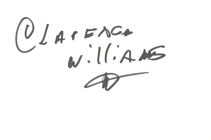 Clarence Williams III autograph