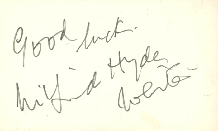 Wilfrid Hyde-White autograph