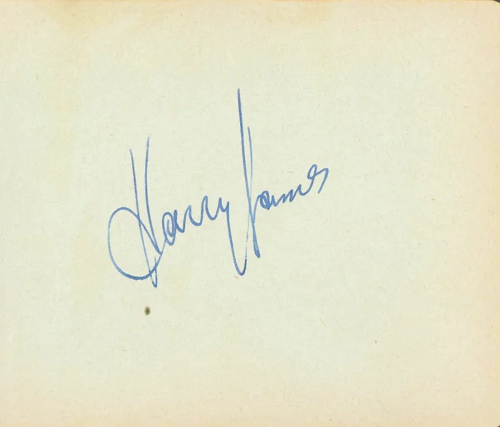 Harry James autograph