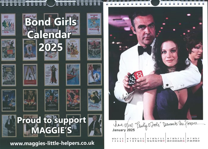 Bond Girls Calendar autograph