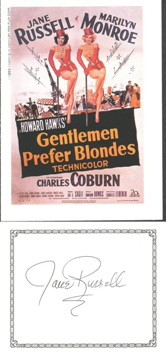 Jane Russell autograph