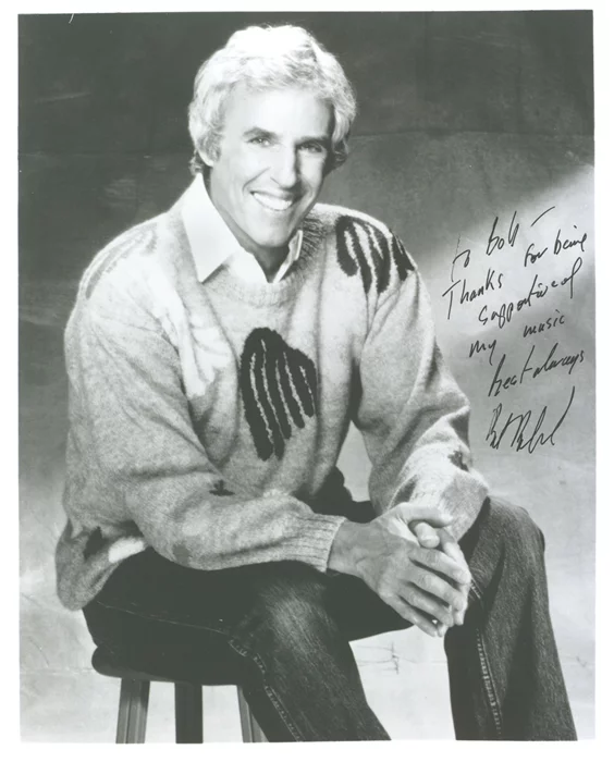Burt Bacharach autograph