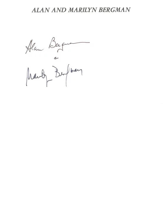 Alan & Marilyn Bergman autograph