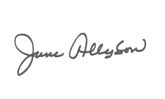 June Allyson autograph