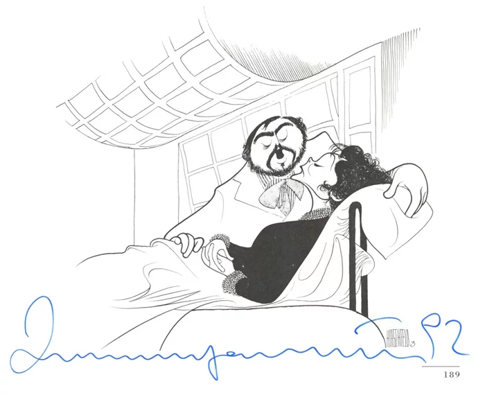 Luciano Pavarotti autograph