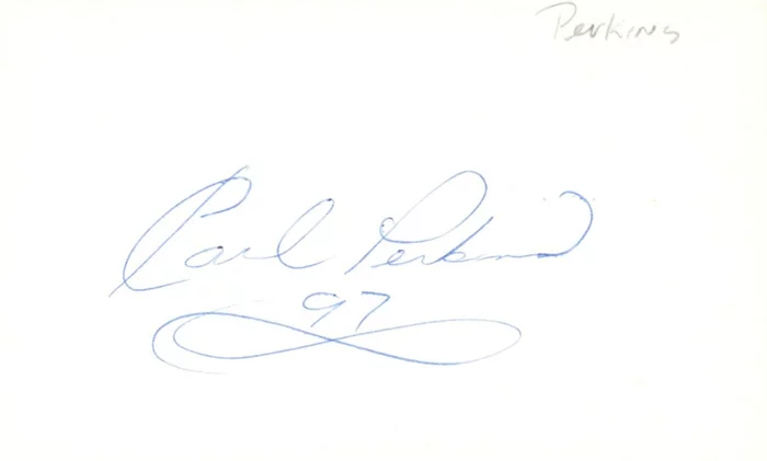 Carl Perkins autograph