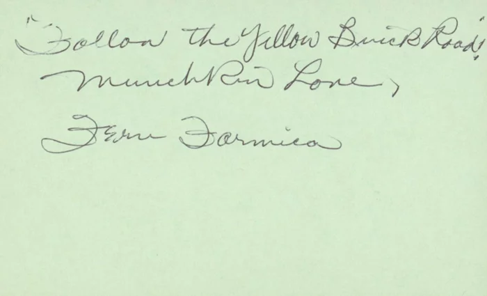 Fern Formica autograph