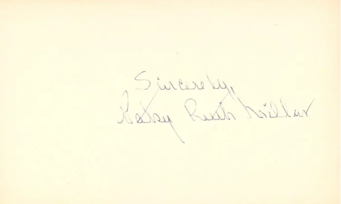 Patsy Ruth Miller autograph