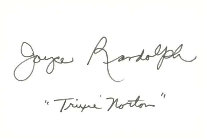 Joyce Randolph autograph