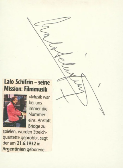 Lalo Schifrin autograph