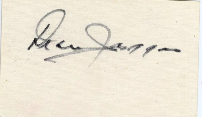 Dean Jagger autograph