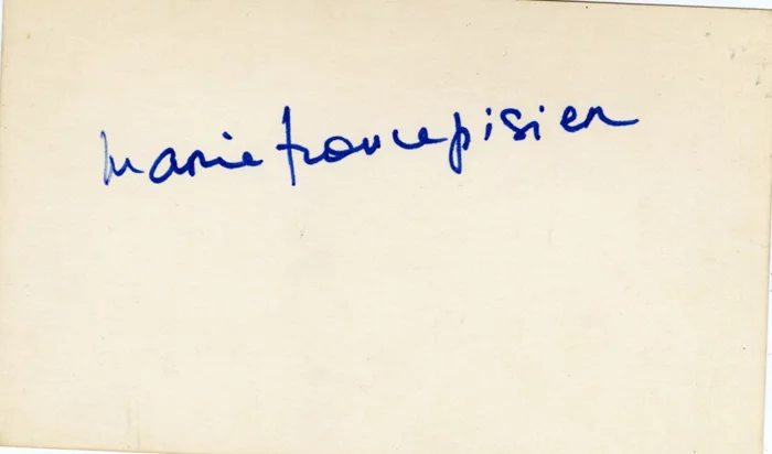 Marie-France Pisier autograph
