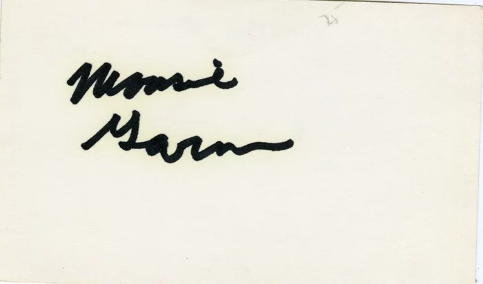Mousie Garner autograph