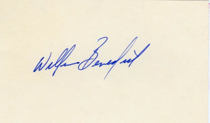 William Benedict autograph