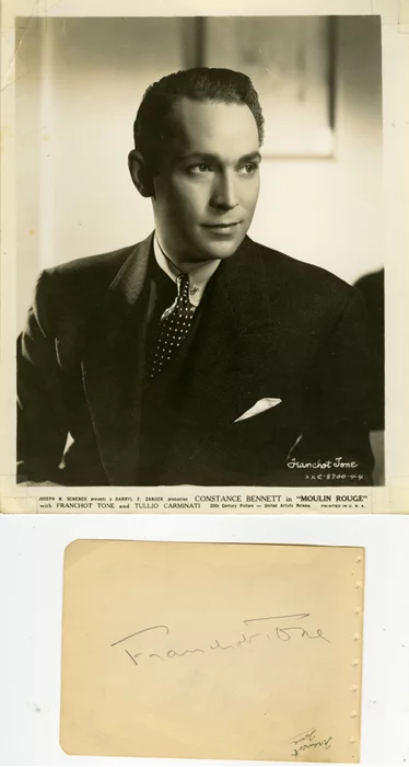 Franchot Tone autograph
