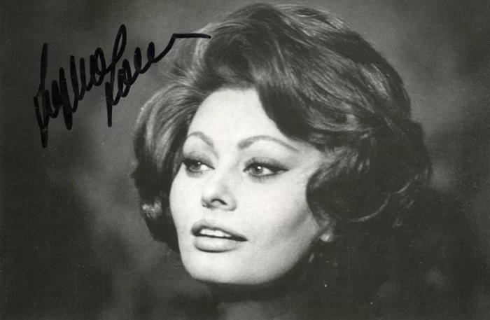 Sophia Loren autograph