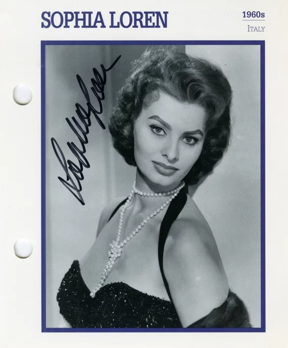 Sophia Loren autograph