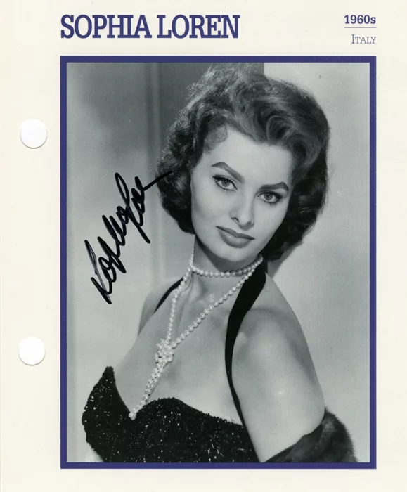 Sophia Loren autograph