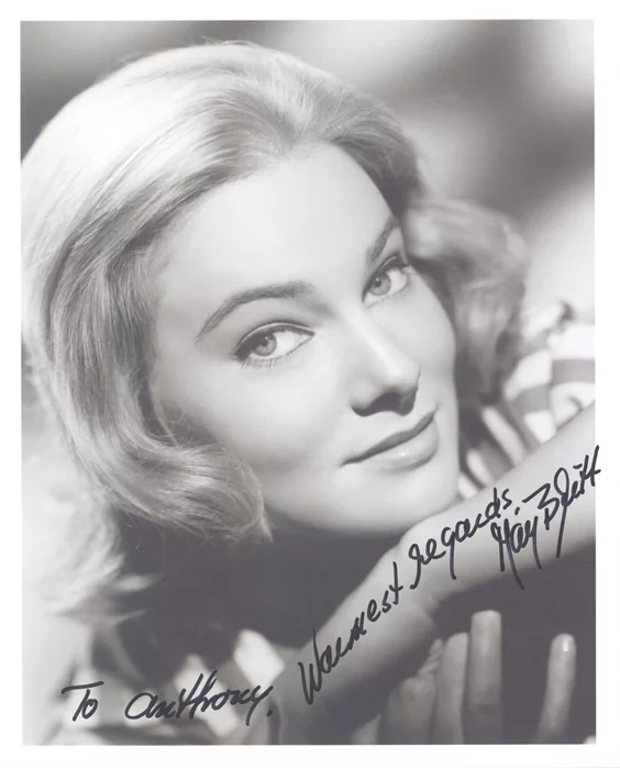 May Britt autograph