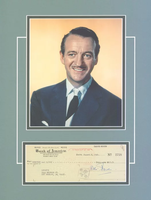 David Niven autograph