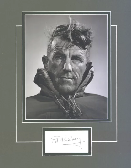 Sir Edmund Hillary autograph