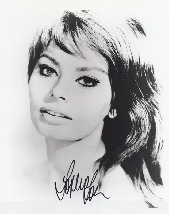 Sophia Loren autograph