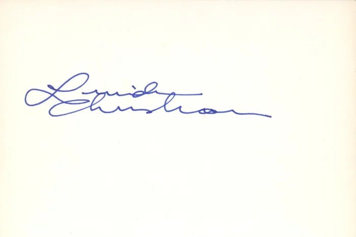 Linda Christian autograph